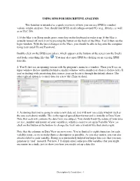 Using Spss for Descriptive Analysis