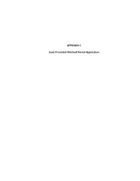 APPENDIX C Level II Isolated Wetland Permit Application