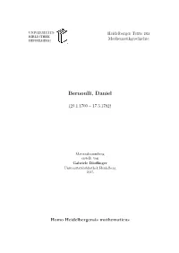 Bernoulli, Daniel