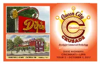 DIXIE HIGHWAY: CINCINNATI – LIMA TOUR 2 • OCTOBER 7, 2017 9/5/2017 Dixie Highway: OH
