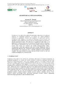 Geophysical Field Mapping