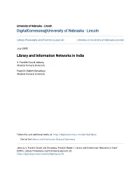Library and Information Networks in India