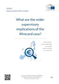 What Are the Wider Supervisory Implications of the Wirecard Case?