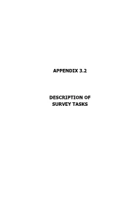Appendix 3.2 Description of Survey Tasks