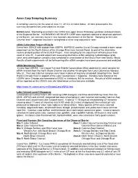 Asian Carp Sampling Summary