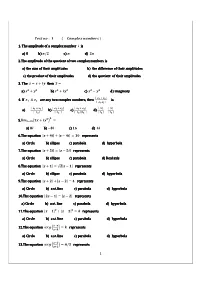 Compex Analysis
