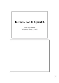 KTH Introduction to Opencl