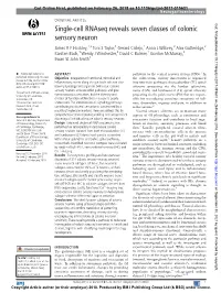 Single-Cell Rnaseq Reveals Seven Classes of Colonic Sensory Neuron
