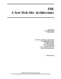 XML a New Web Site Architecture