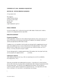 CIAL Craddocks Car Storage Clearance Application 17