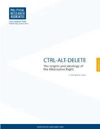 CTRL-ALT-DELETE the Origins and Ideology Of