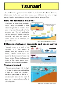 Difference Between Tsunamis and Ocean Waves How Are Tsunamis