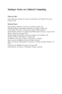 Springer Series on Cultural Computing