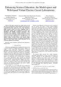 The Model-Space and Web-Based Virtual Electric Circuit Laboratories