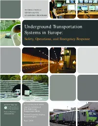 Underground Transportation Systems in Europe: Safety, Operations, and Emergency Response
