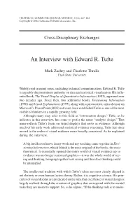 An Interview with Edward R. Tufte