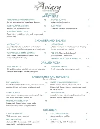 Appetizers Chowder and Salads