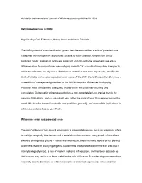 Defining Wilderness Within IUCN