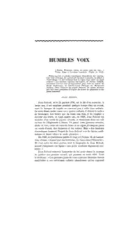 Humbles Voix