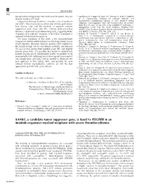 KANK1, a Candidate Tumor Suppressor Gene, Is Fused to PDGFRB in an Imatinib-Responsive Myeloid Neoplasm with Severe Thrombocythemia
