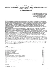Physics and the Philosophy of Science – Diagnosis