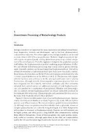 1 Downstream Processing of Biotechnology Products
