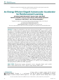An Energy Efficient Edgeai Autoencoder Accelerator For