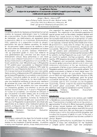 Analysis of Pregabalin and Lacosamide Using the Post-Marketing Antiepileptic Drug/Device Survey