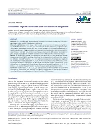 Assessment of Ghee Adulterated with Oils and Fats in Bangladesh Shabbir Ahmed1, Mohammod Abdul Hamid2, Md