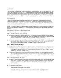 Code of Colorado Regulations
