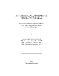 Diffusion Maps and Transfer Subspace Learning