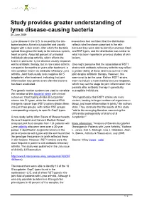 Study Provides Greater Understanding of Lyme Disease-Causing Bacteria 30 June 2009