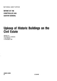 Upkeep of Historic Buildings on the Civil Estate