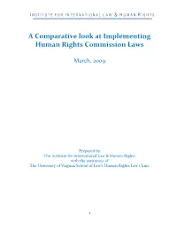 A Comparative Look at Implementing Human Rights Commission Laws