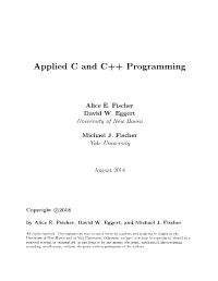 Applied C and C++ Programming