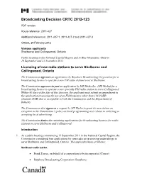 Broadcasting Decision CRTC 2012-123