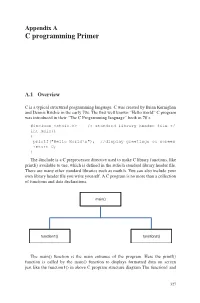 C Programming Primer