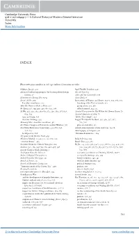 Cambridge University Press 978-1-107-06949-7 — a Cultural History of Modern Chinese Literature Fuhui Wu Index More Information