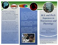 M.S. and Ph.D. Sequences in Neuroscience and Physiology