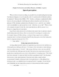 Speech Perception
