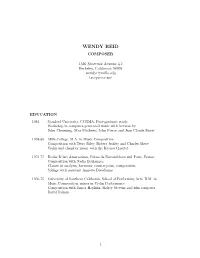 Wendy Reid Composer