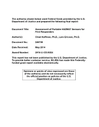 Assessment of Portable HAZMAT Sensors for First Responders
