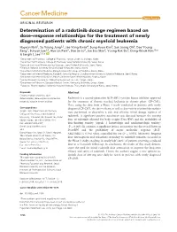 Determination of a Radotinib Dosage Regimen Based on Dose&#X2013