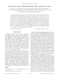 Ghost Stochastic Resonance with Distributed Inputs in Pulse-Coupled Electronic Neurons