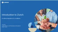Introduction to Zurich