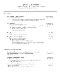 John C. Roberts's CV