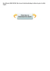 {PDF EPUB} the Icarus Prediction Betting It All Has Its Price by RD
