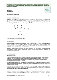 Auspar Attachment 1: Product Information for Nuvigil
