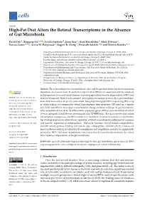 High-Fat Diet Alters the Retinal Transcriptome in the Absence of Gut Microbiota