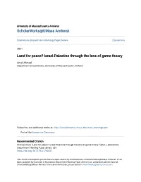 Israel-Palestine Through the Lens of Game Theory
